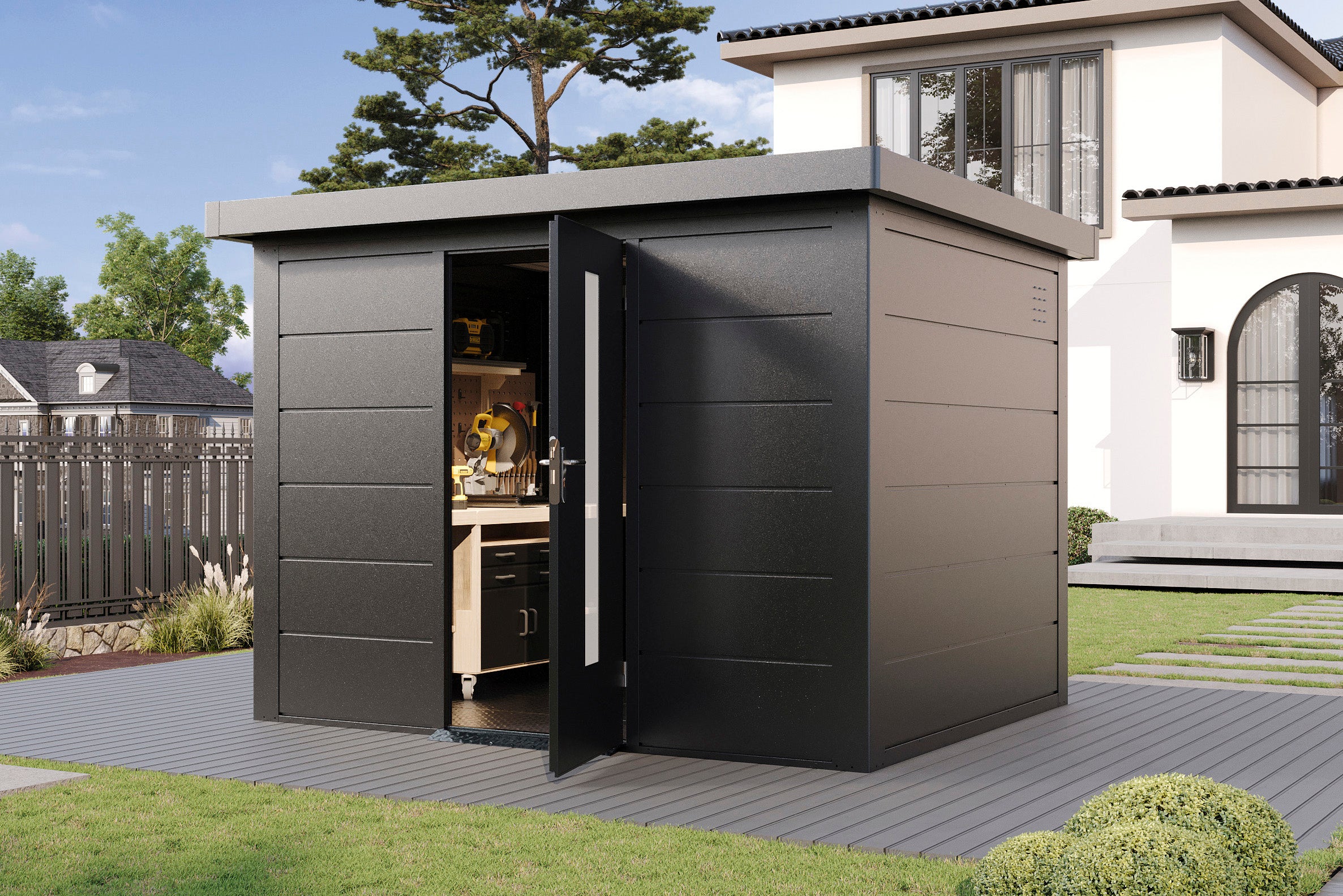 Metall-Gartenhaus / Gerätehaus Hakon 3024 Anthrazit