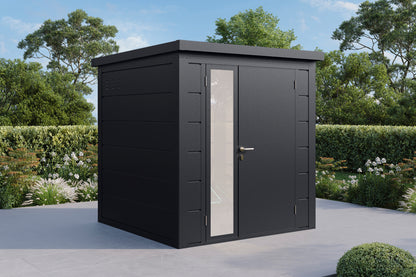 Metall-Gartenhaus / Gerätehaus Ulrik 2020 Anthrazit/Felsgrau - Gartenhaus Herkommer