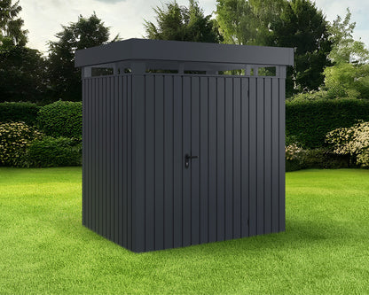 Metall-Gartenhaus / Gerätehaus Zuluna ZFD-4-LB-ET Anthrazit / Graualuminium - Gartenhaus Herkommer