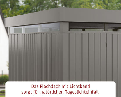 Metall-Gartenhaus / Gerätehaus Zuluna ZFD-4-LB-ET Anthrazit / Graualuminium - Gartenhaus Herkommer
