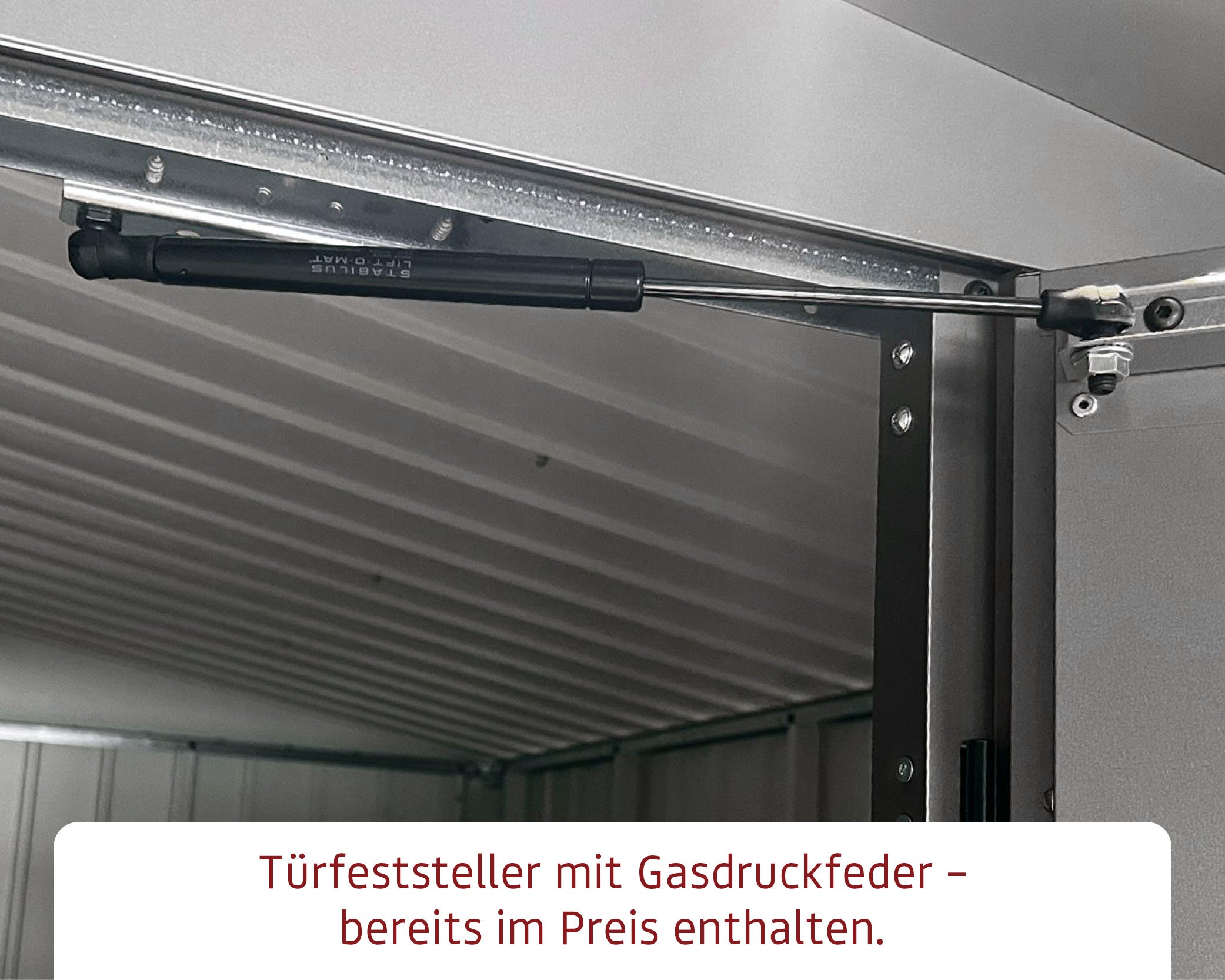 Metall-Gartenhaus / Gerätehaus Zuluna ZFD-4-LB-ET Anthrazit / Graualuminium - Gartenhaus Herkommer