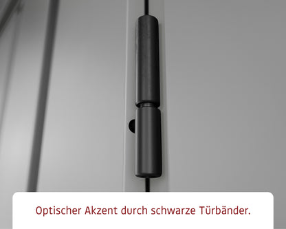 Metall-Gartenhaus / Gerätehaus Zuluna ZFD-4-LB-ET Anthrazit / Graualuminium - Gartenhaus Herkommer