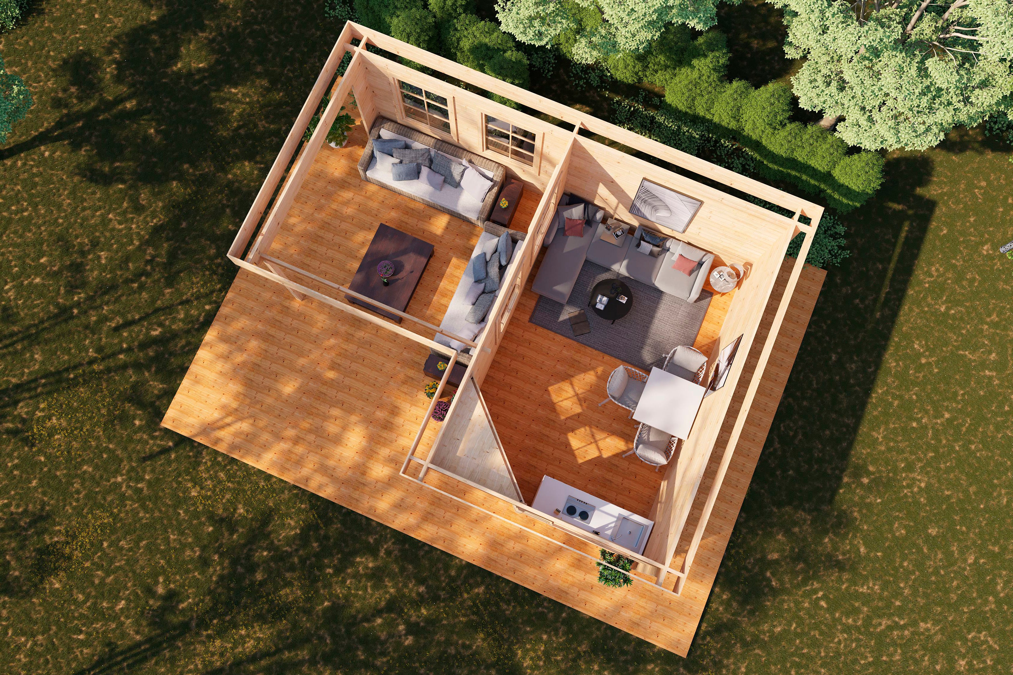 Holz-Gartenhaus / Gerätehaus Guda 5643 40