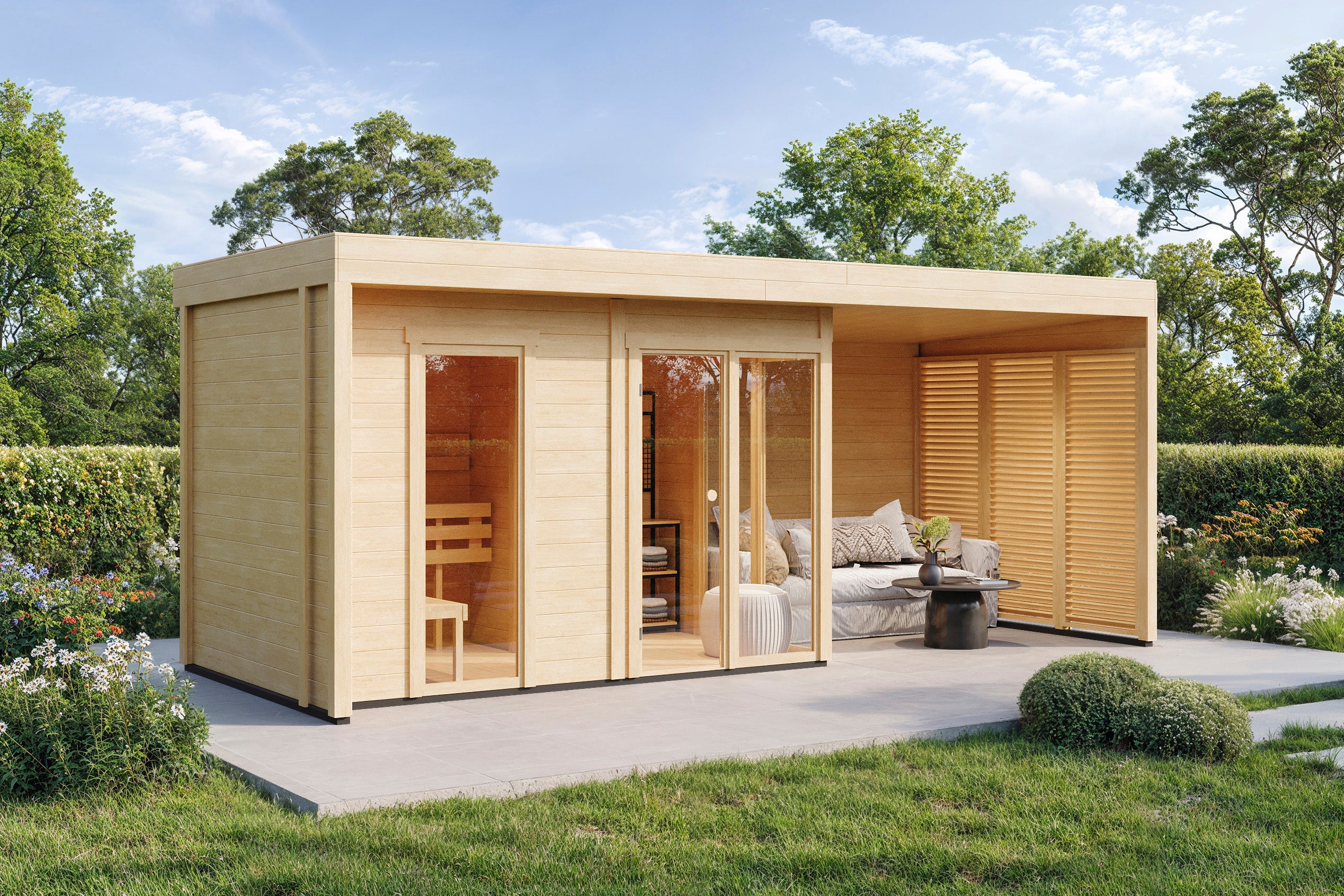 Gartensauna Vendela 6020 44 - Gartenhaus Herkommer