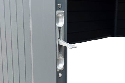 WPC-Gartenhaus / Gerätehaus Tona 6030 28 Anthrazit/Hellgrau