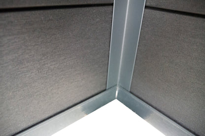 WPC-Gartenhaus / Gerätehaus Tona 6030 28 Anthrazit/Hellgrau