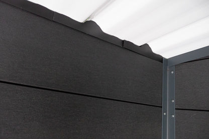 WPC-Gartenhaus / Gerätehaus Tona 6030 28 Anthrazit/Hellgrau