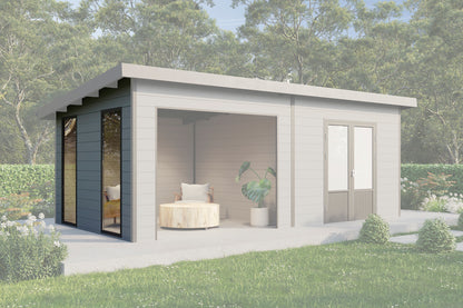 Wandpaket 6030 Hellgrau - Gartenhaus Herkommer