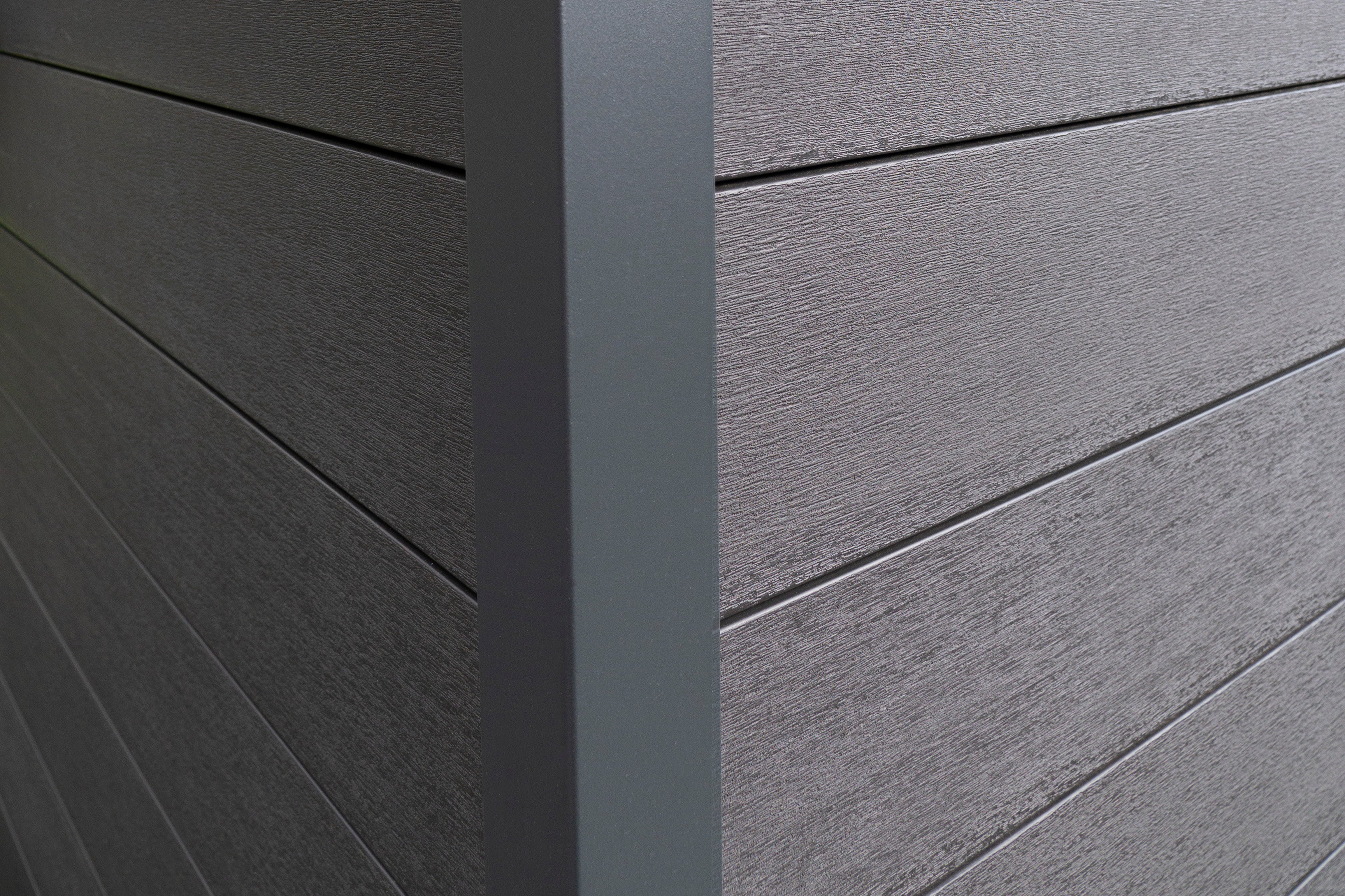 WPC-Gartenhaus / Gerätehaus Tona 6030 28 Anthrazit/Hellgrau