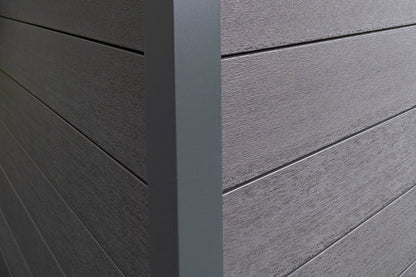 WPC-Gartenhaus / Gerätehaus Tona 6030 28 Anthrazit/Hellgrau