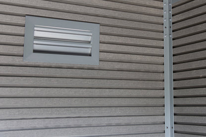 WPC-Gartenhaus / Gerätehaus Avela 2424 28 AnthrazitSchiefergrau - Gartenhaus Herkommer