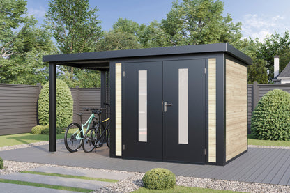 Hybrid-Gartenhaus  Alvar 3824 28 - Gartenhaus Herkommer