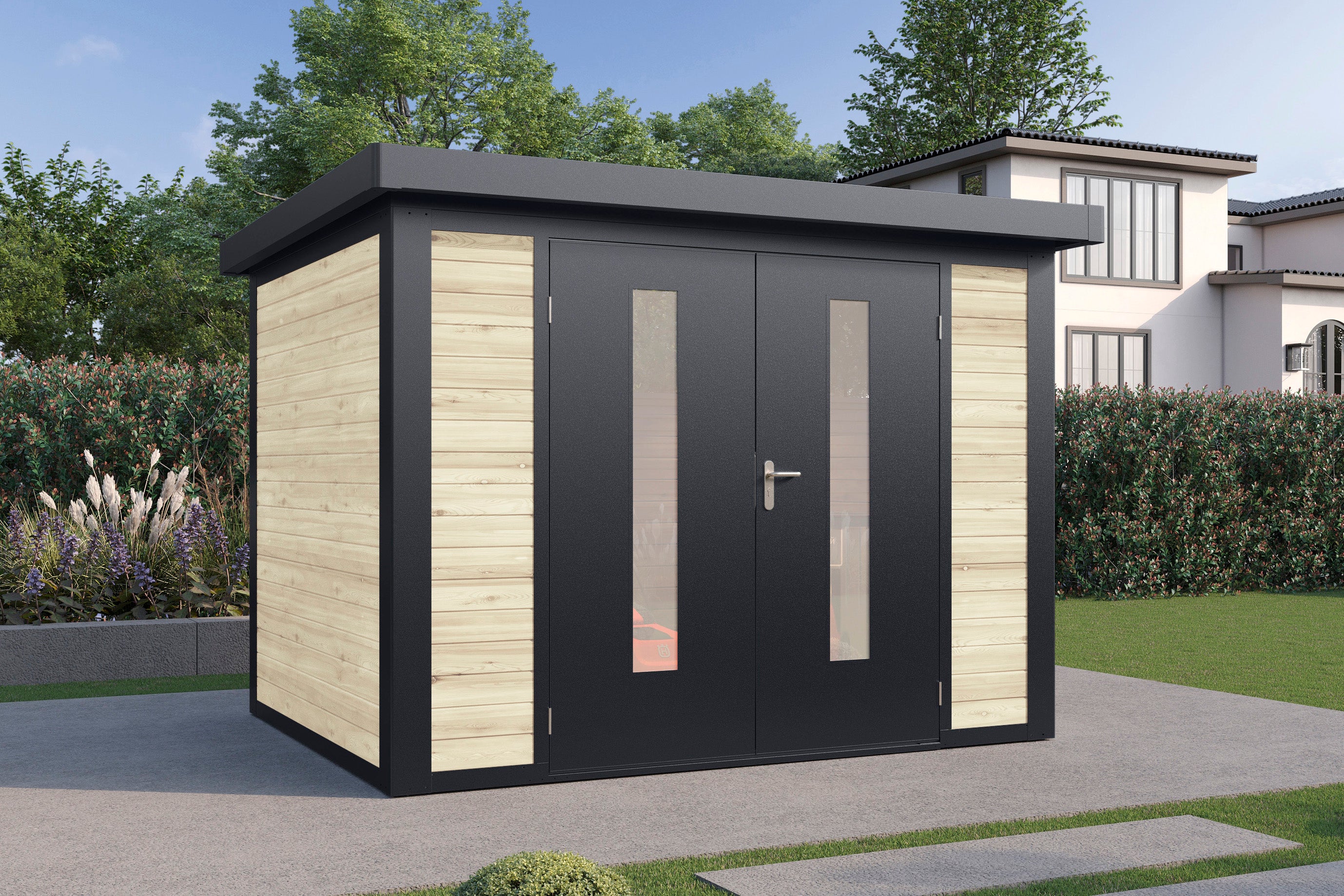 Hybrid-Gartenhaus Henrik 3024 28 - Gartenhaus Herkommer