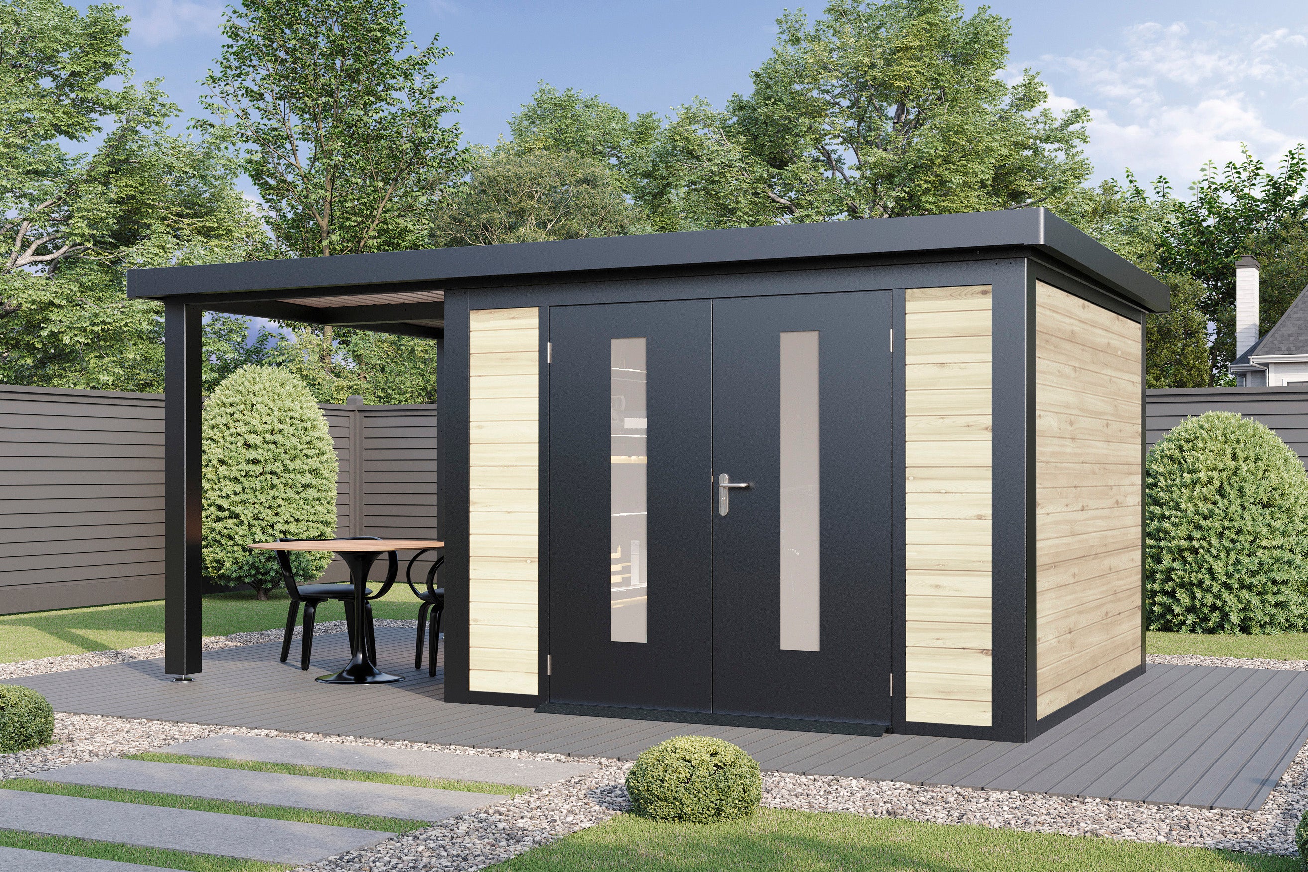 Hybrid-Gartenhaus Alvar 5324 28 - Gartenhaus Herkommer