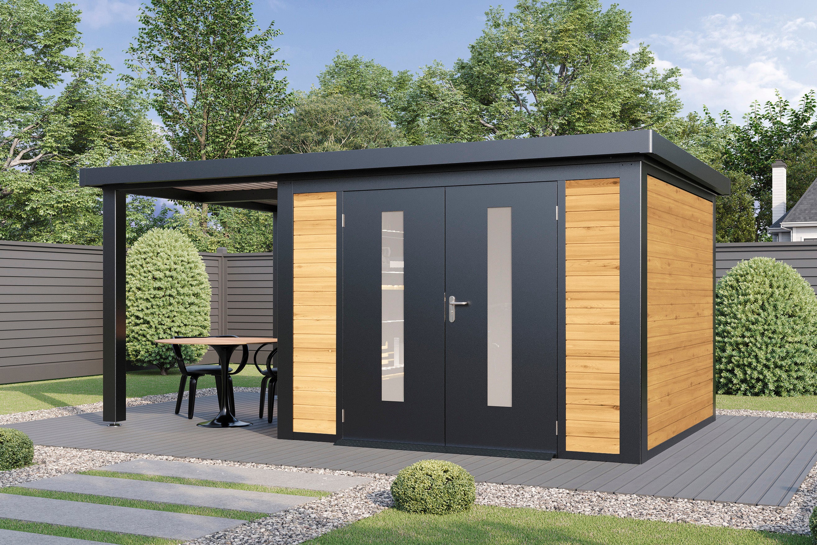 Hybrid-Gartenhaus Alvar 5324 28 - Gartenhaus Herkommer