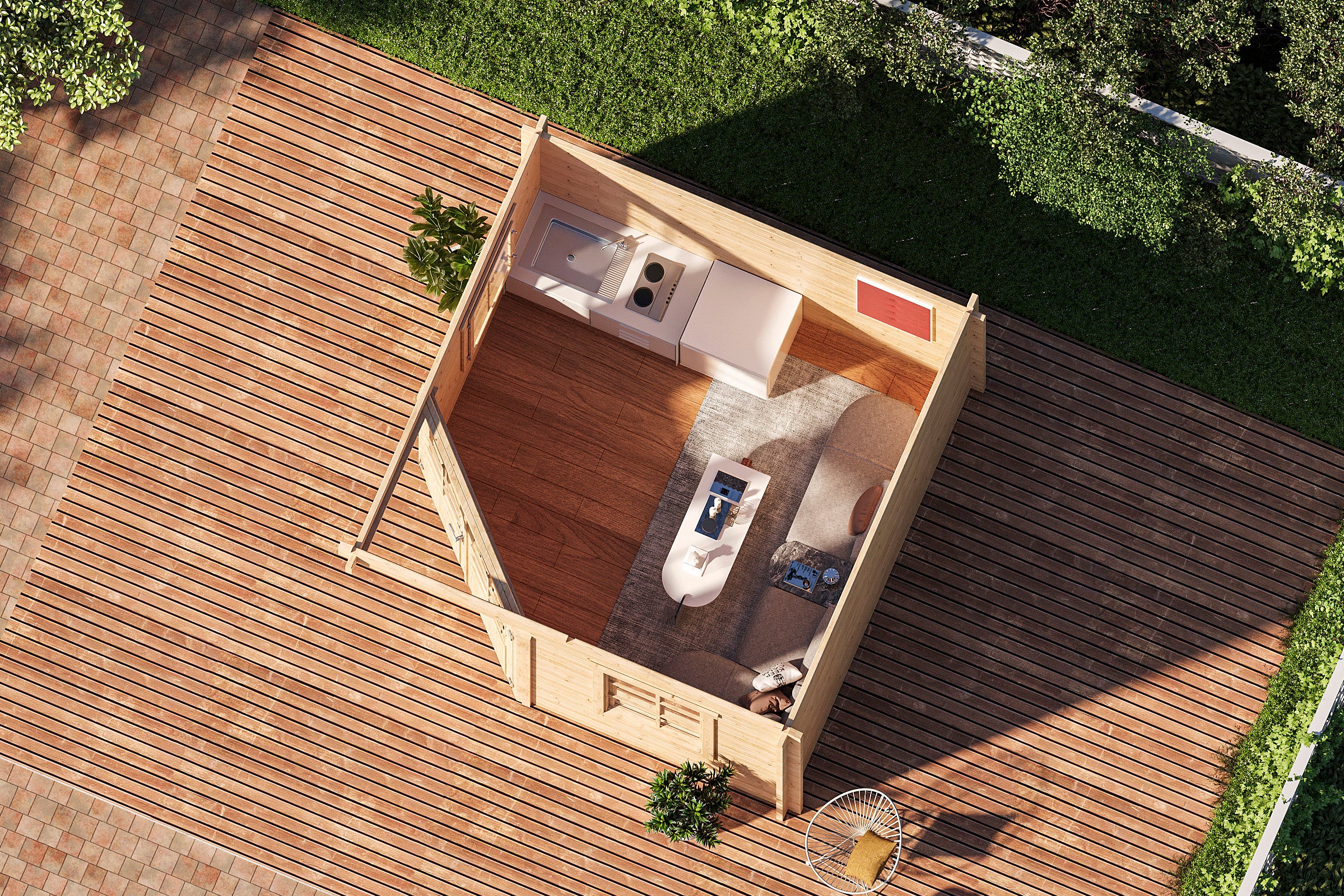 Holz-Gartenhaus / Gerätehaus Genia 2828 28