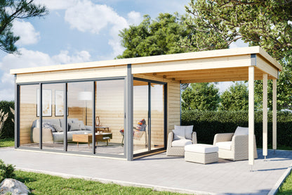 Holz-Gartenhaus Starletta 7234 mit Seitendach