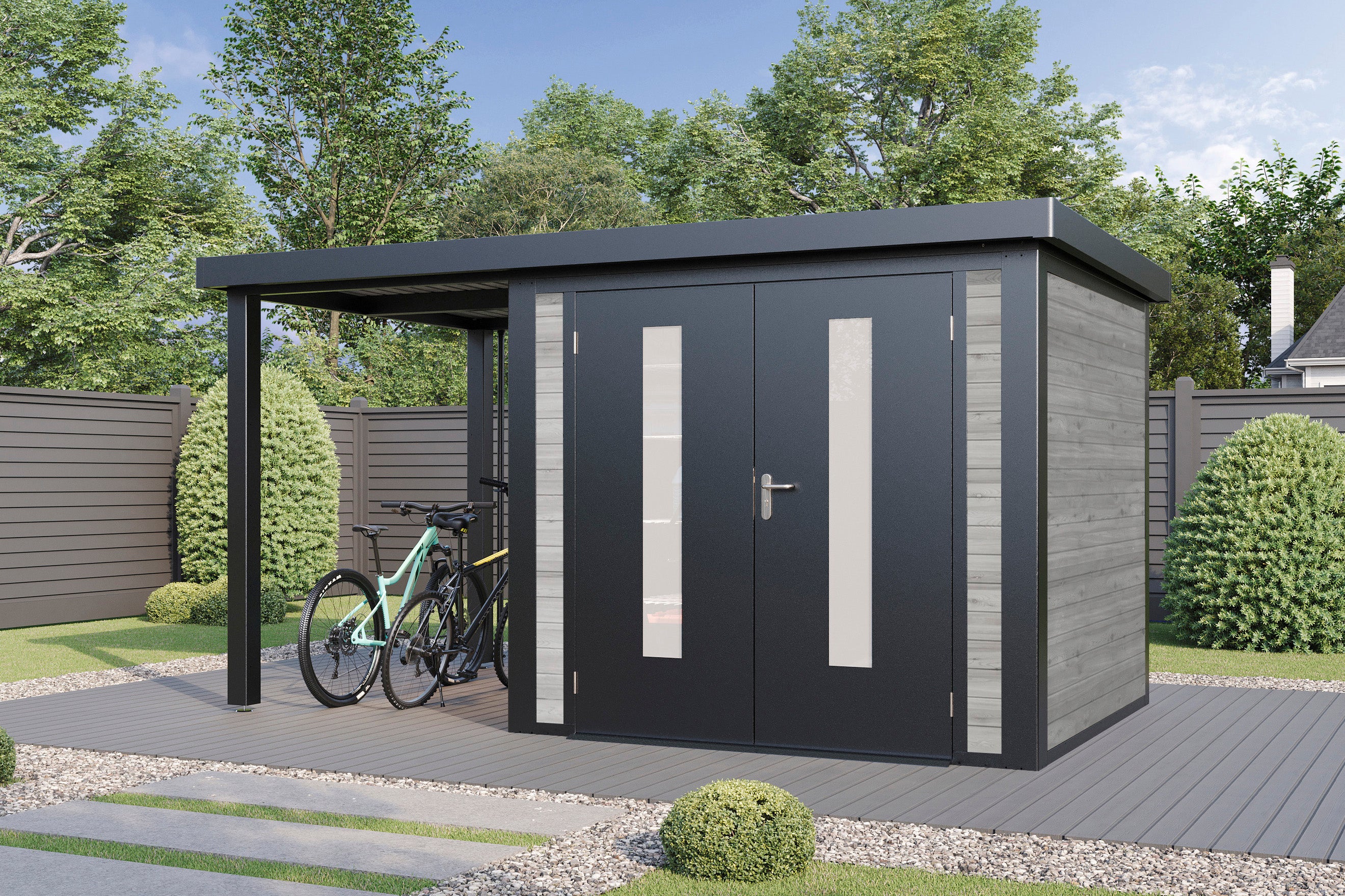Hybrid-Gartenhaus  Alvar 3824 28 - Gartenhaus Herkommer
