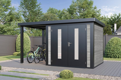 Hybrid-Gartenhaus  Alvar 3824 28 - Gartenhaus Herkommer