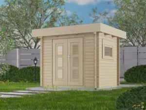 Holz-Gartenhaus / Gerätehaus H28-2420F-DT-EF