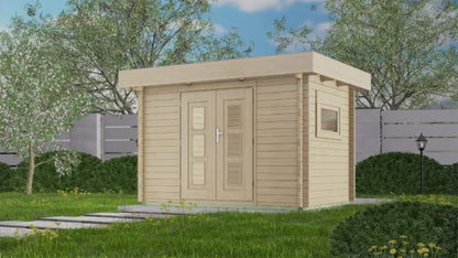 Holz-Gartenhaus / Gerätehaus H28-3020F-DT-EF