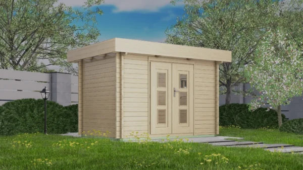 Holz-Gartenhaus / Gerätehaus H28-3020F-DT-EF