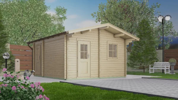 Holz-Gartenhaus / Gerätehaus H28-3842-2ET-EF