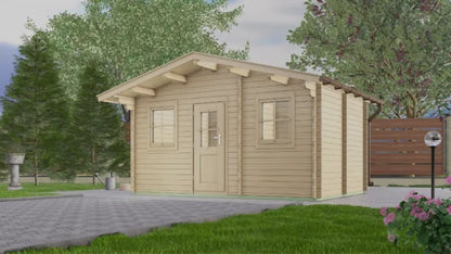 Holz-Gartenhaus / Gerätehaus H28-4230-ET-EF