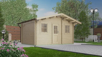 Holz-Gartenhaus / Gerätehaus H28-4230-ET-EF