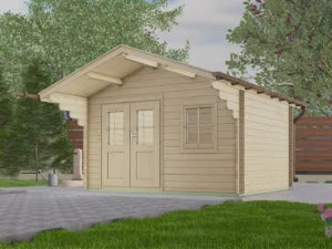 Holz-Gartenhaus / Gerätehaus H45-3630-DT-EF