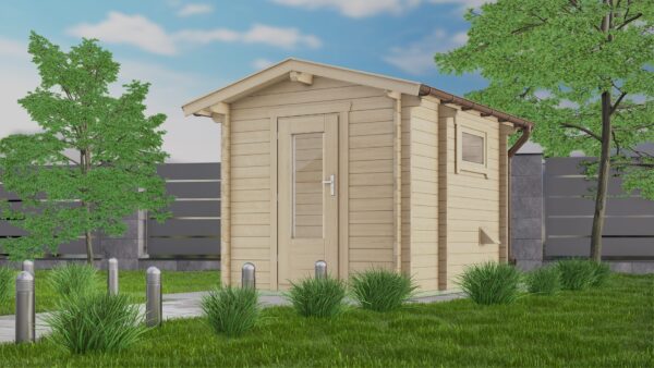 Holz-Gartensauna H58-2231-2ET-FF