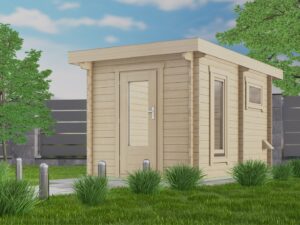 Holz-Gartensauna H58-2240F-2ET-EF-FF