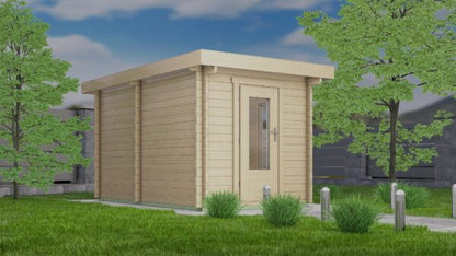 Holz-Gartensauna H58-2240F-2ET-EF-FF