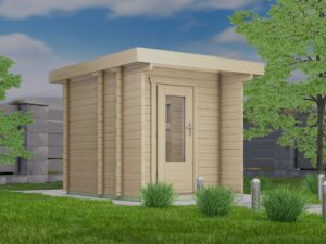 Holz-Gartensauna H70-2227F+40VT-2ET-FF