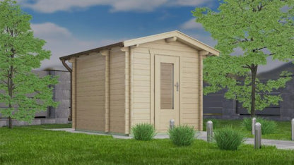 Holz-Gartensauna H70-2231-2ET-FF