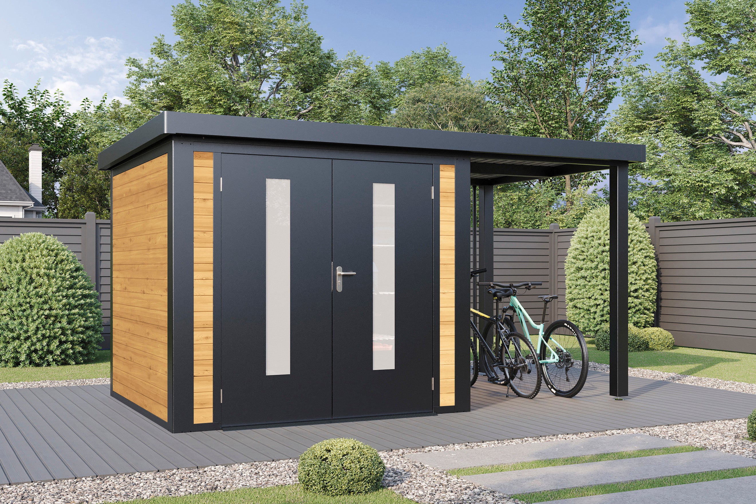 Hybrid-Gartenhaus  Alvar 3824 28 - Gartenhaus Herkommer