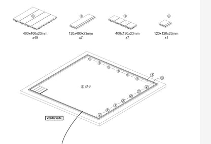 WPC Fußboden Fußboden 2424 23 - Gartenhaus Herkommer
