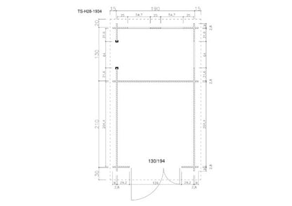 Holz-Gartenhaus / Gerätehaus TS-H28-1934