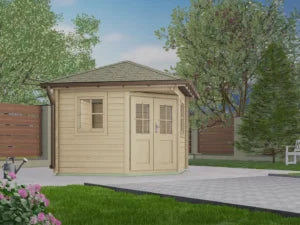 Holz-Gartenhaus TS-H28-2828-5P-DT