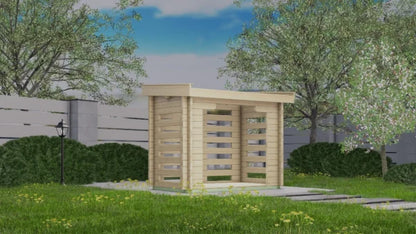 Holzlege / Mülltonnenhaus TS-HL28-1221P - Gartenhaus Herkommer
