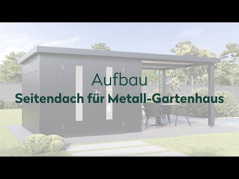 Metall-Gartenhaus / Gerätehaus Thorin 4724 Anthrazit mit Terrasse
